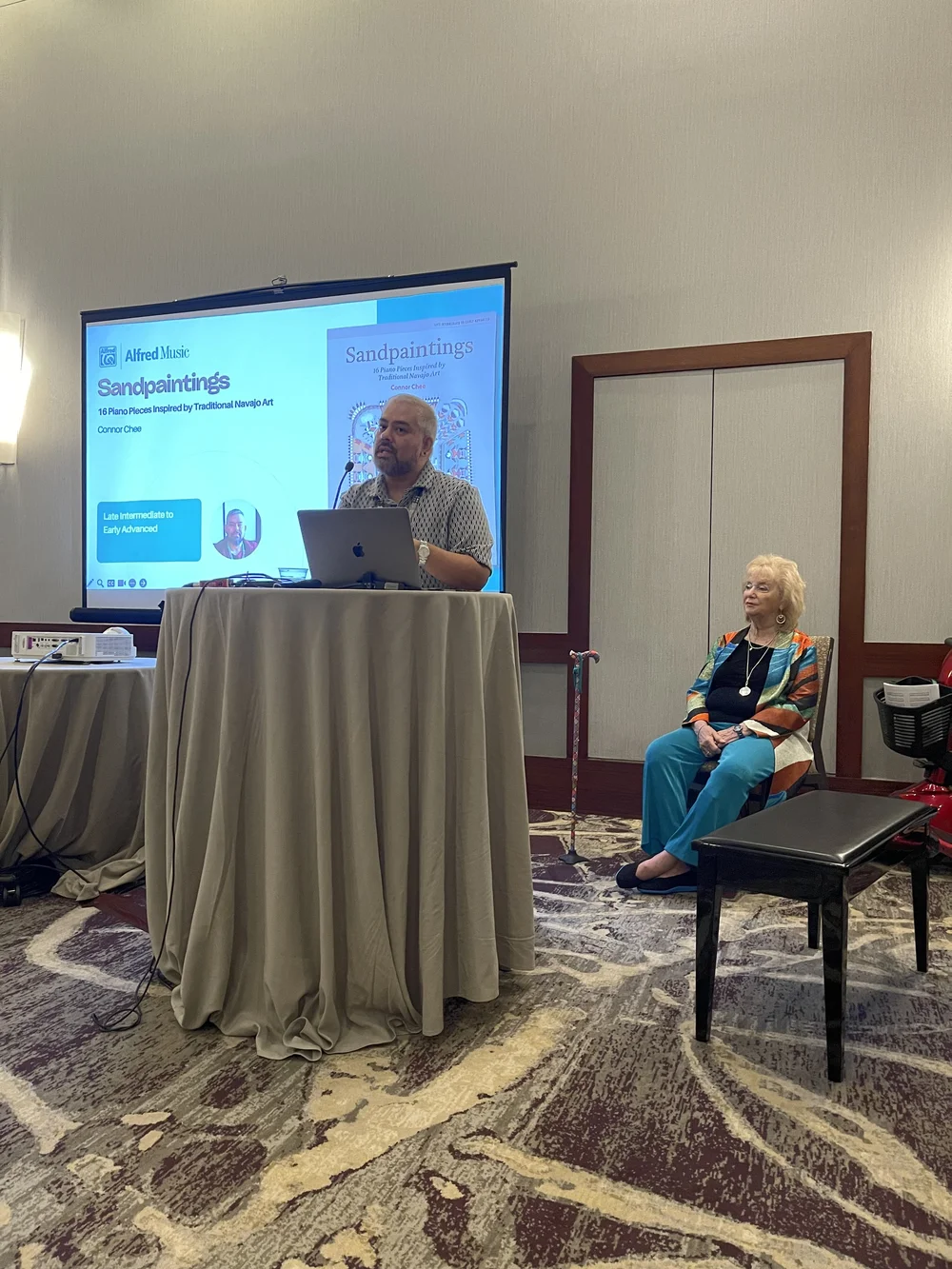  Two musical greats in one room - Connor Chee (composer) and Ingrid Clarfield (editor/master teacher) 