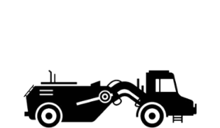 Scraper icon representing heavy equipment manufacturing applications for Vectis tools.