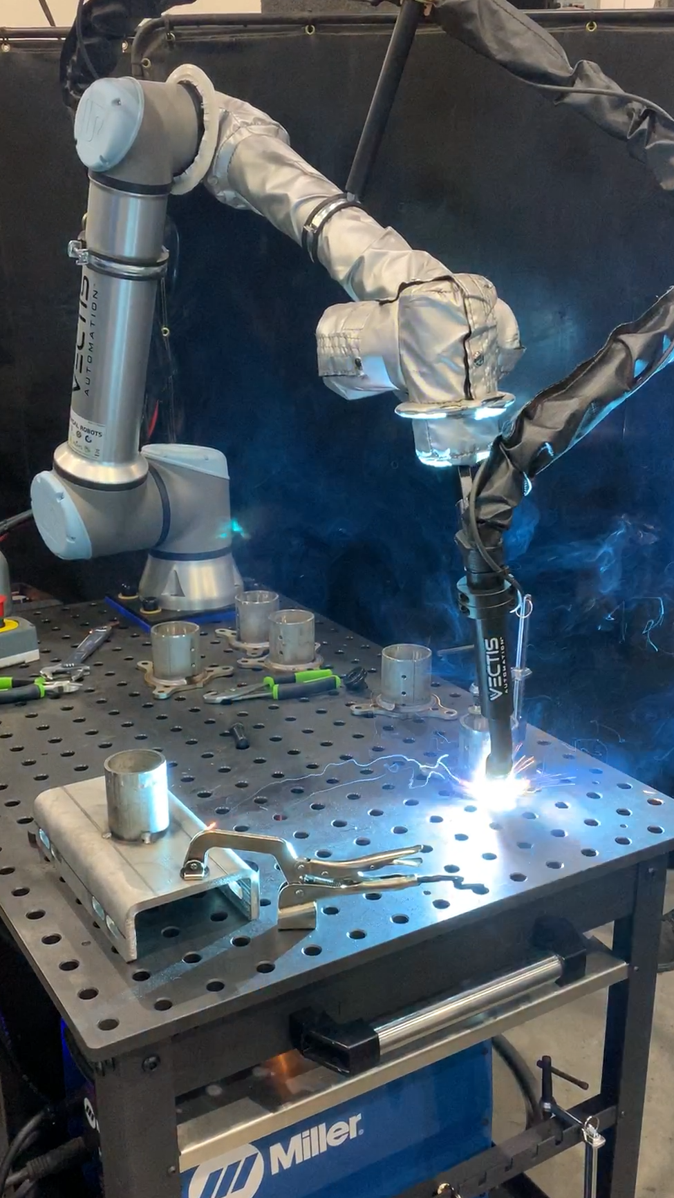 Vectis Automation Cobot Welding  in action - stainless