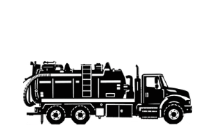 Vacuum truck icon representing heavy equipment manufacturing applications for Vectis tools.
