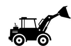 Loader icon representing heavy equipment manufacturing applications for Vectis tools.