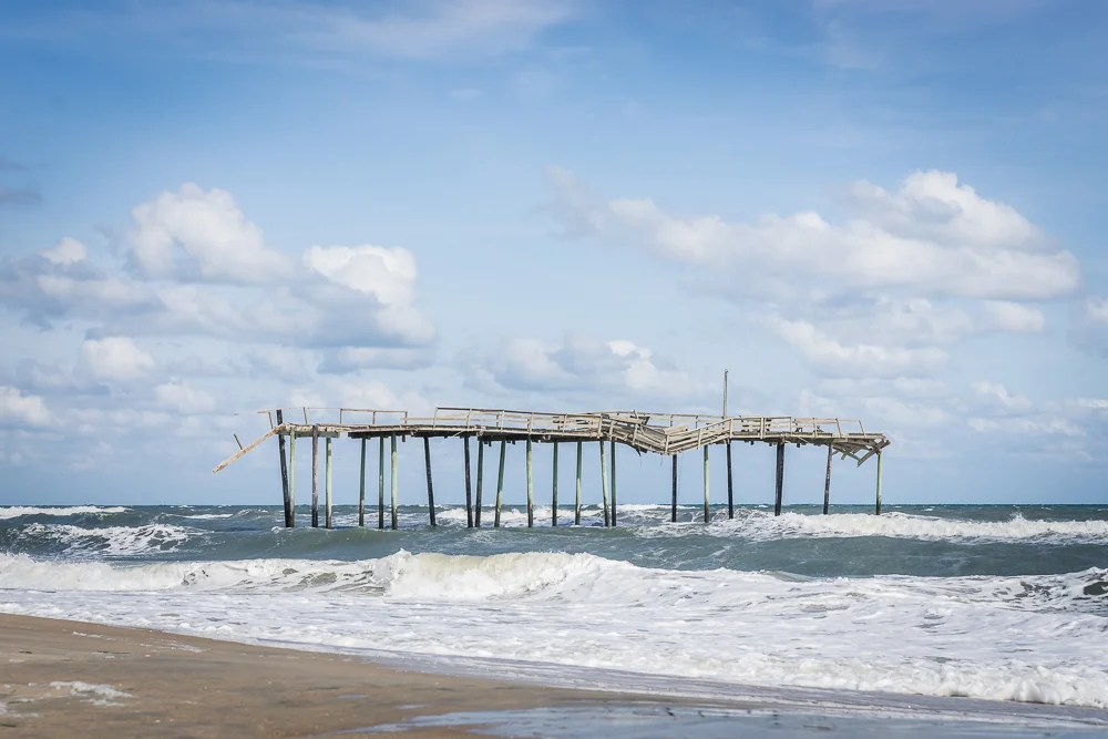 frisco pier, cape hatteras, hatteras island, north carolina, outer banks