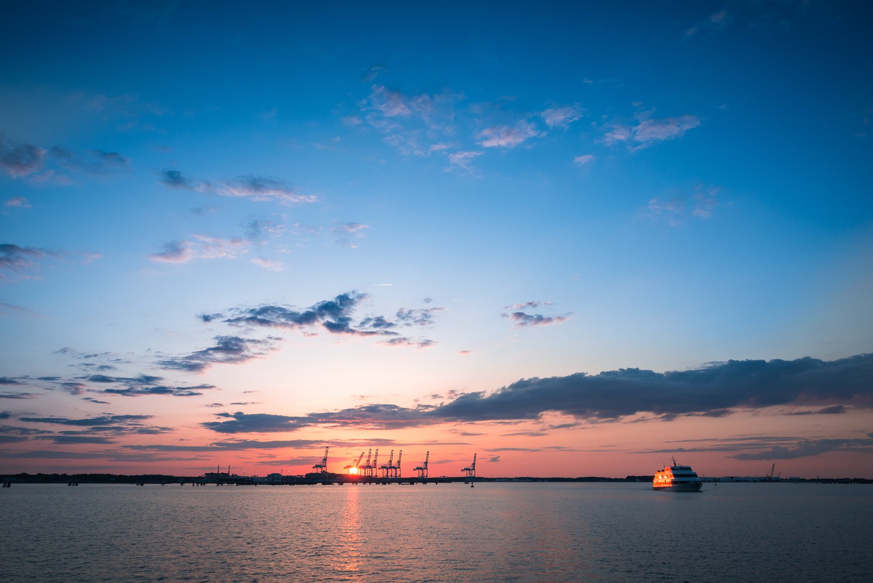 Sunset on the Elizabeth River, Norfolk