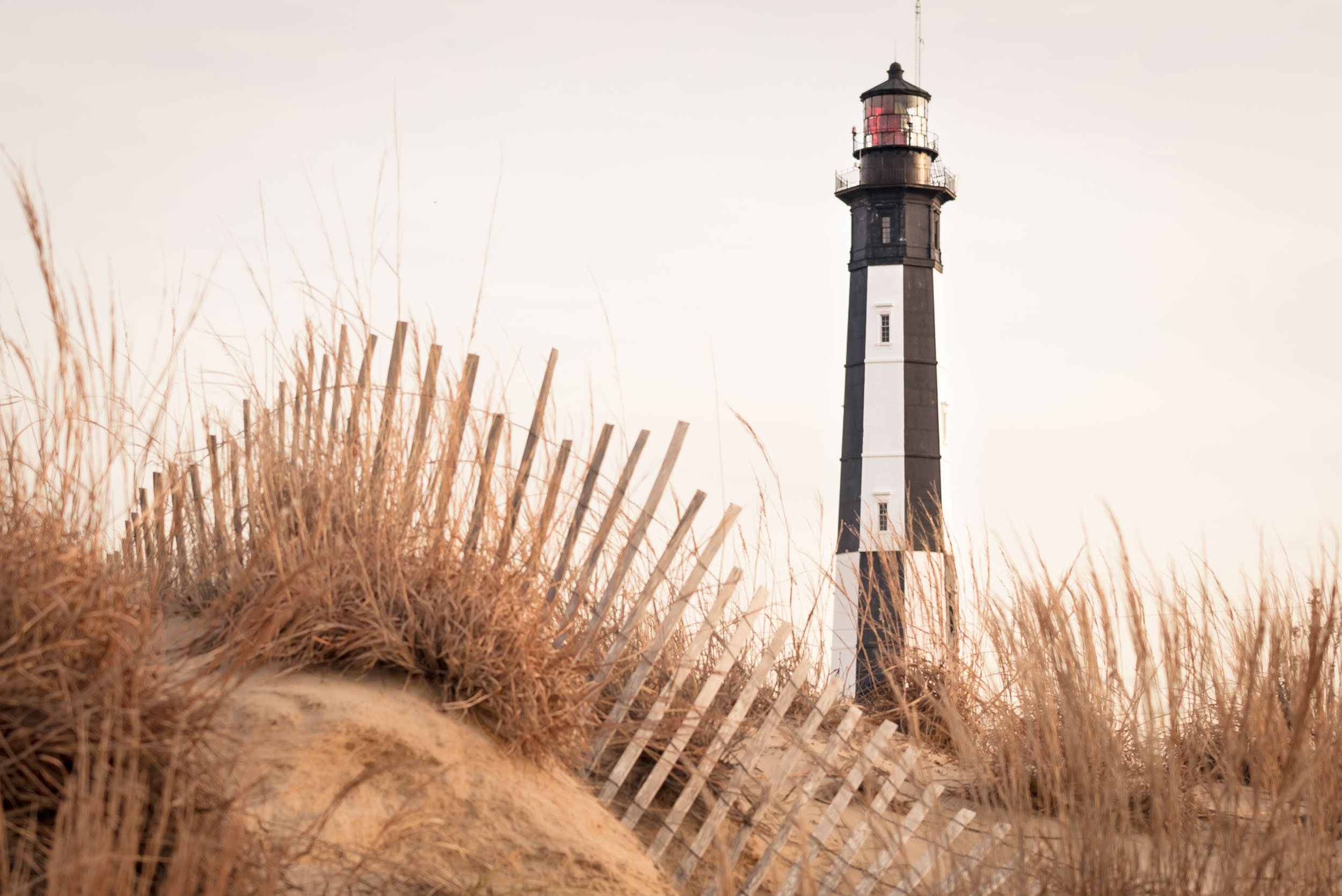 New Cape Henry Lighthouse with Dune Fence