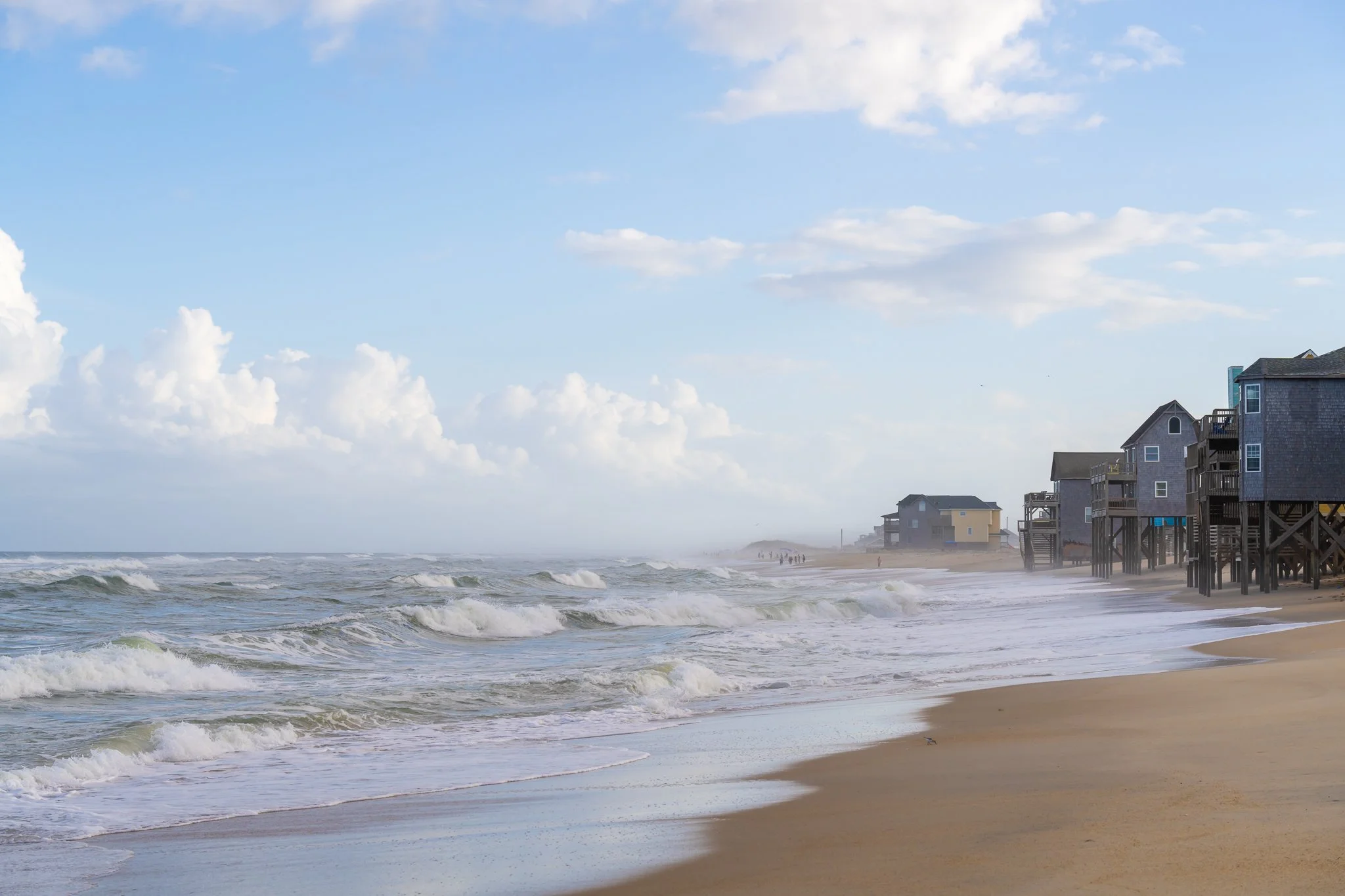 Looking south from the Rodanthe Pier, we are reminded that our experiences on these shores are at the mercy of forces much greater than us.  This area of the Outer Banks has been hit particularly hard the last few years which makes me treasure the ph