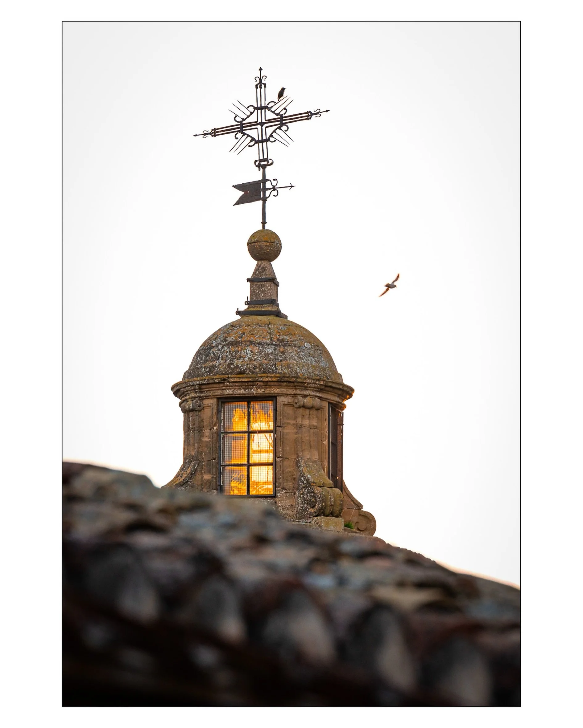 First light hits the campanario of the Iglesia de Nuestra Se&ntilde;ora de la Asunci&oacute;n in Briones, Spain. 

I&rsquo;m longing for an early morning walk through an old town.  Especially one with buildings built in the 1500s. 

#travelphotograph