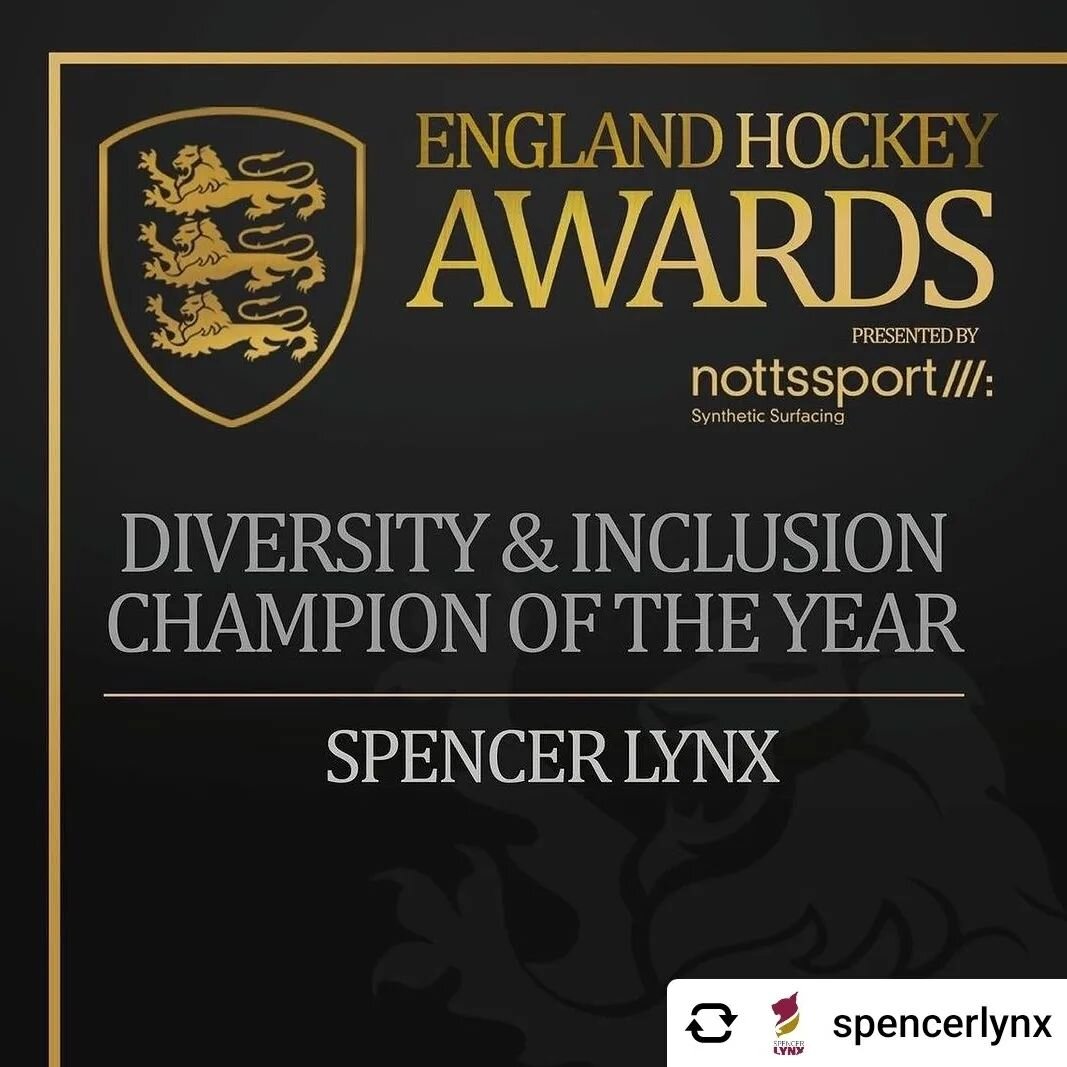 We'll have to rearrange our new trophy cabinet again because @spencerlynx only went and won the @englandhockey Award for Diversity and Inclusion Champion of the Year!

Marcia and Charlotte both looked incredible as they attended the ceremony in Leice