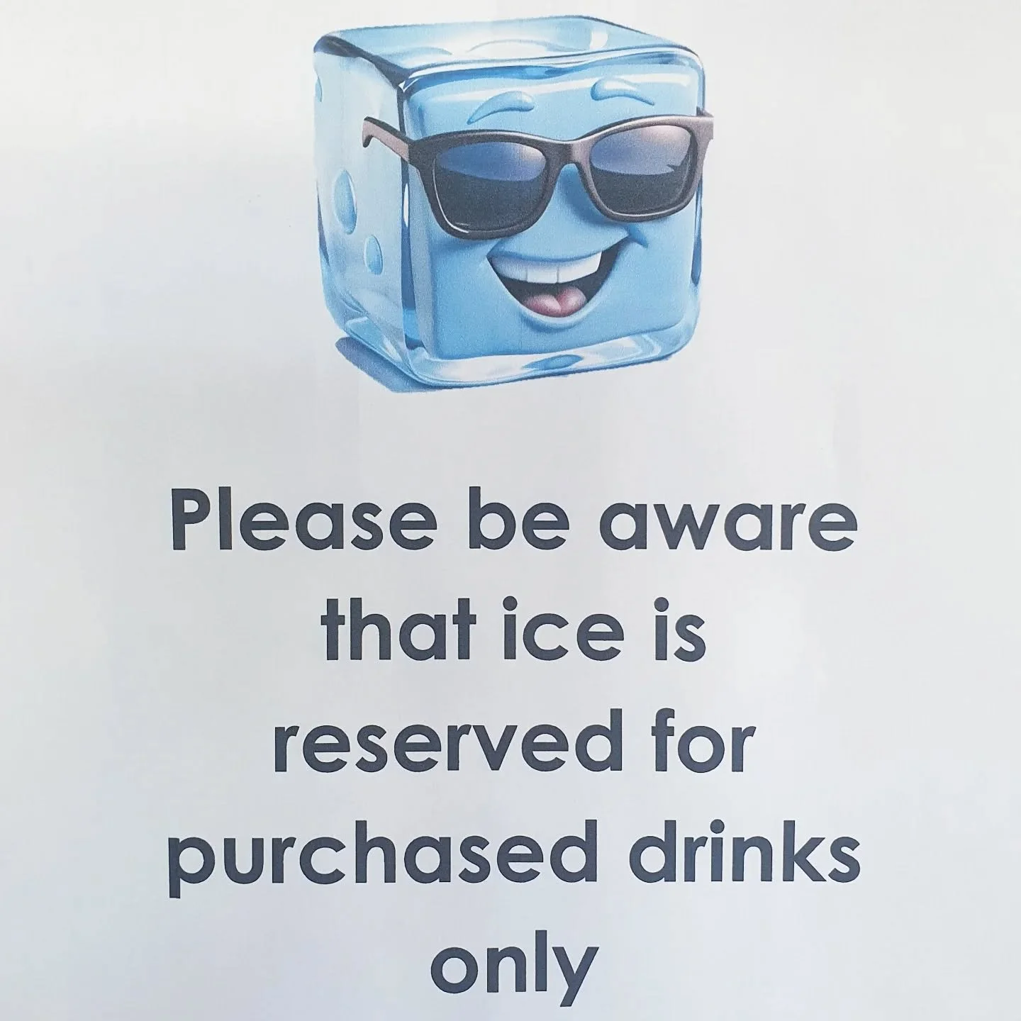 Please note that during the hot weather the bar will be reserving ice for purchased drinks only.

Those wanting to refill their water bottles can do so from our outside taps or the fountain located next to the vending machine. 
Visitors to Spencer (i