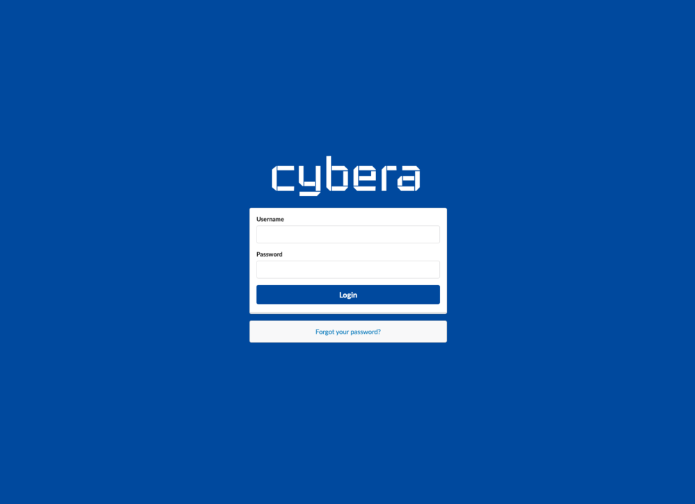 New login page