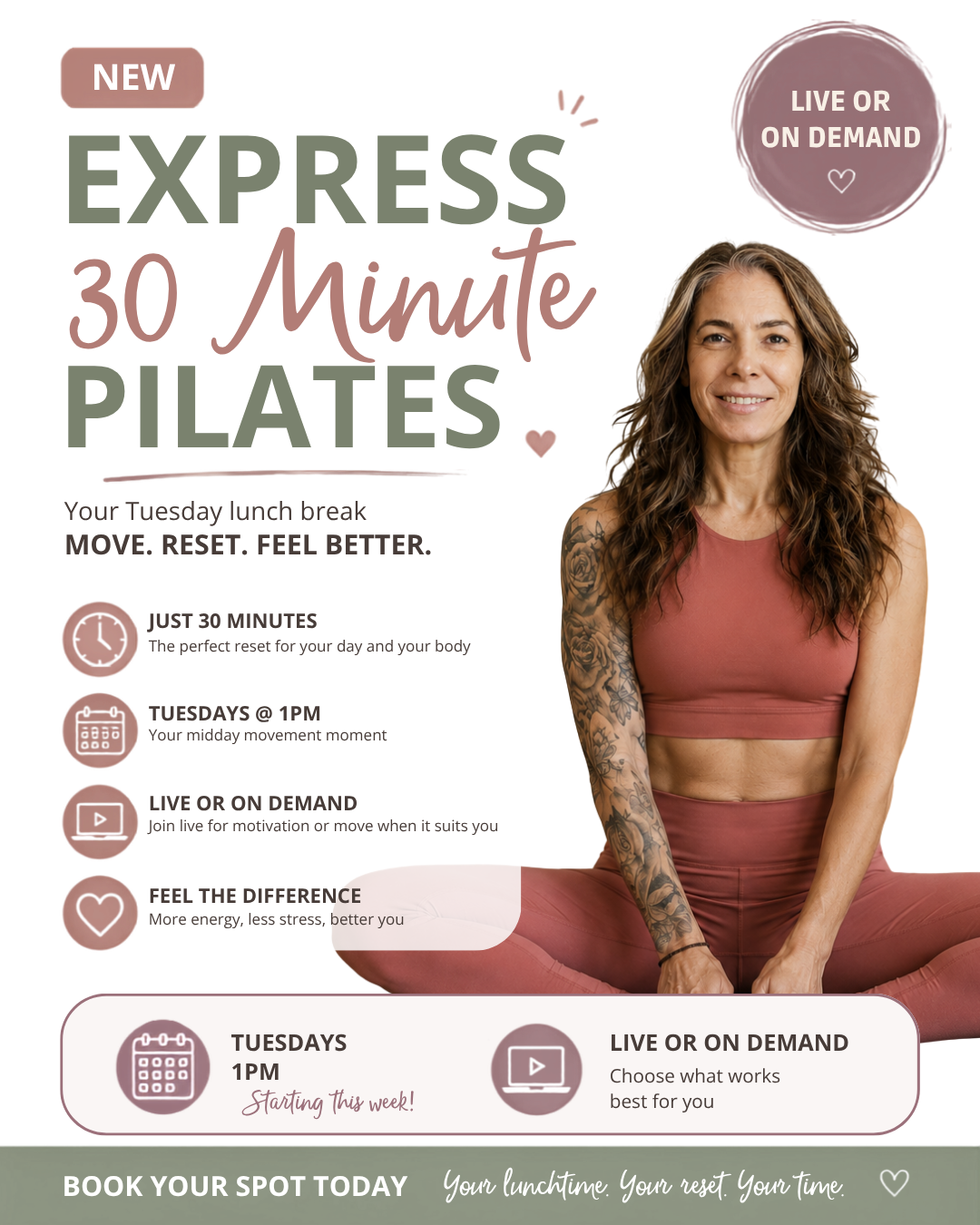 Pilates classes ONLINE with Tracy from Serendipity Wellness® & Pilates