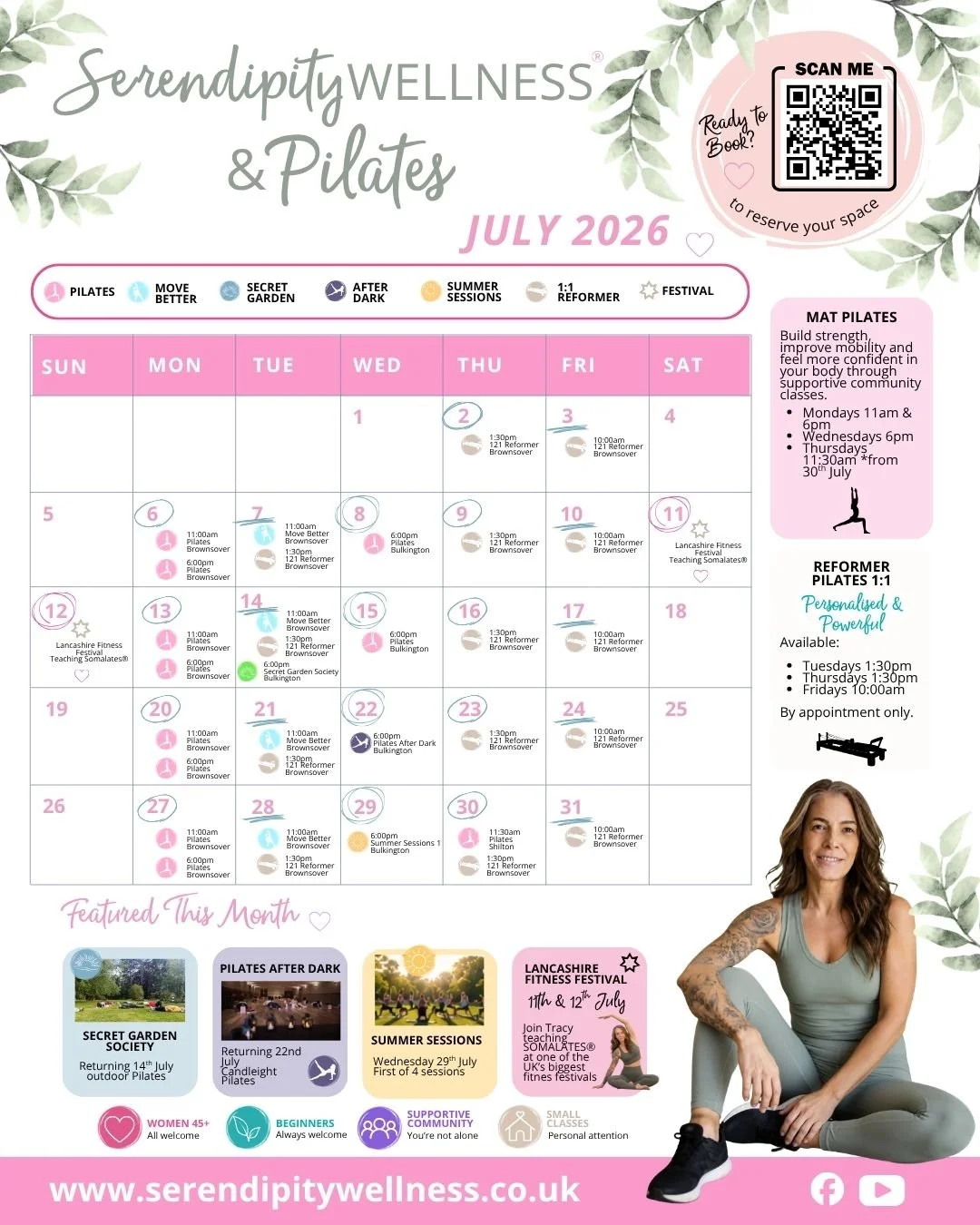 July 2026 Serendipity Wellness® & Pilates