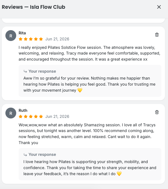 Reviews from the first Isla Flow Club