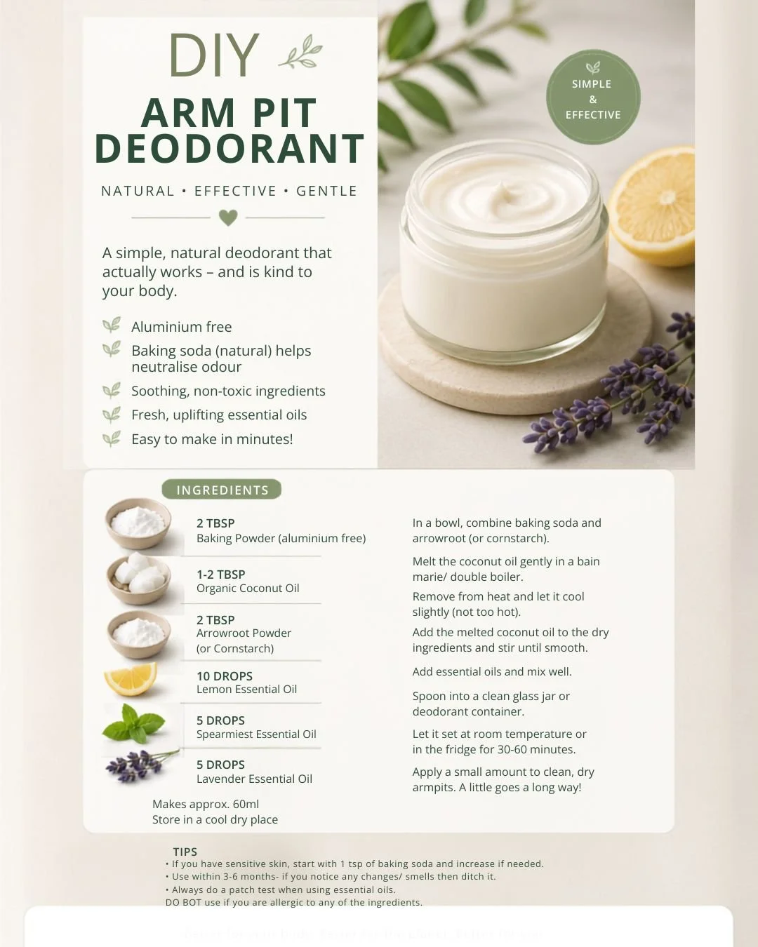 DIY deodorant