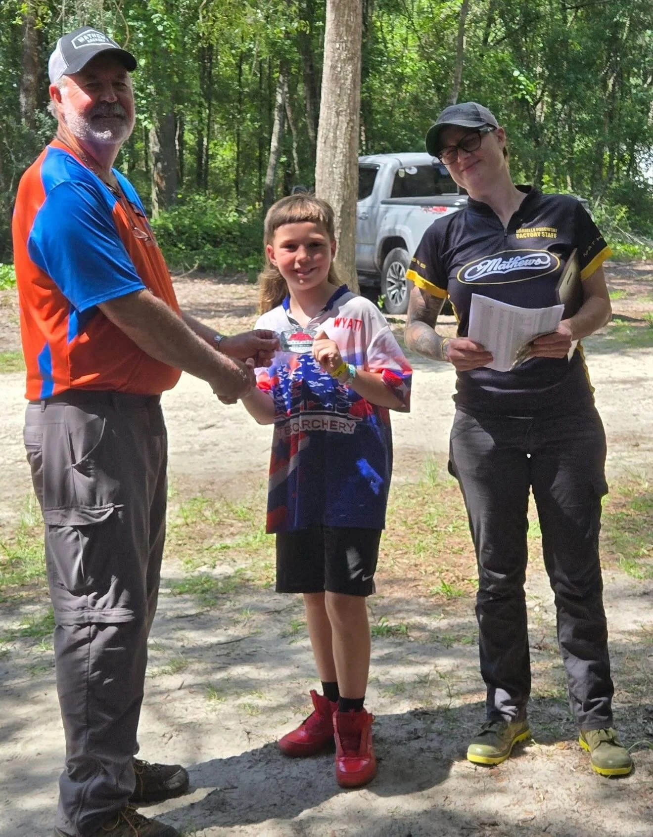 Congratulations to TBSC Archery  members Elayna Diaz &amp; Wyatt Baskett on becoming the 2025 ASA State Champions for Eagle pins girls &amp; Eagle pins boys! They also both won Shooter of the Year!