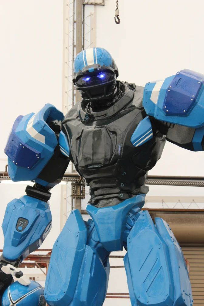 NFL's Cleatus the Robot upper body with lit eyes