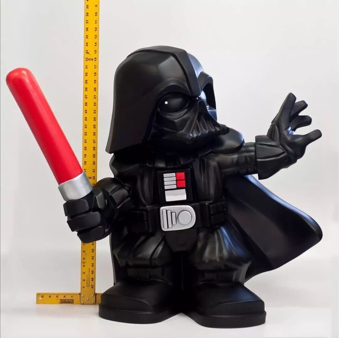 May the 4th be with you!

This stylized Darth Vader created for Hasbro stands at just under 3 feet tall, fully equipped with his lightsaber💫&nbsp;

#czinkotacreates for Star Wars @czinkotastudios