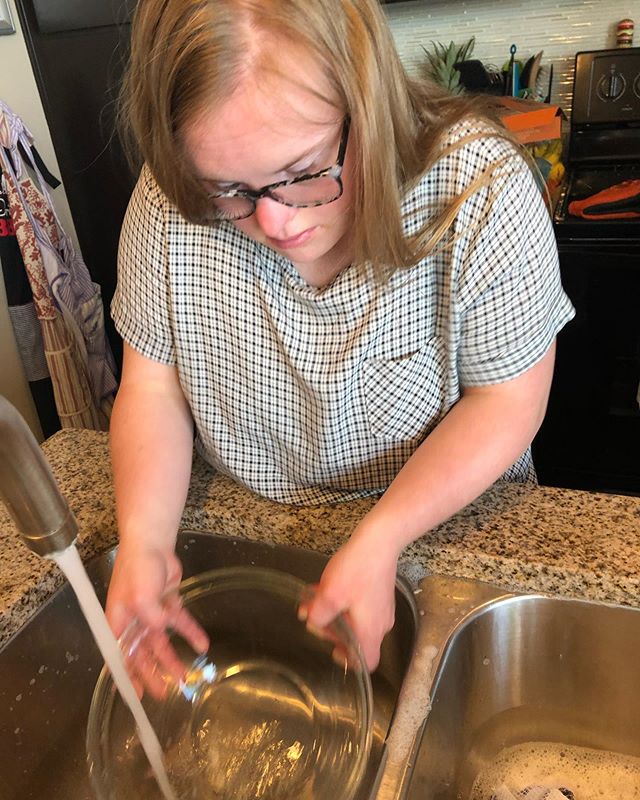 Tonight skills included washing dishes and learning about storm safety

#independentliving #lifeskills #disabilityawareness