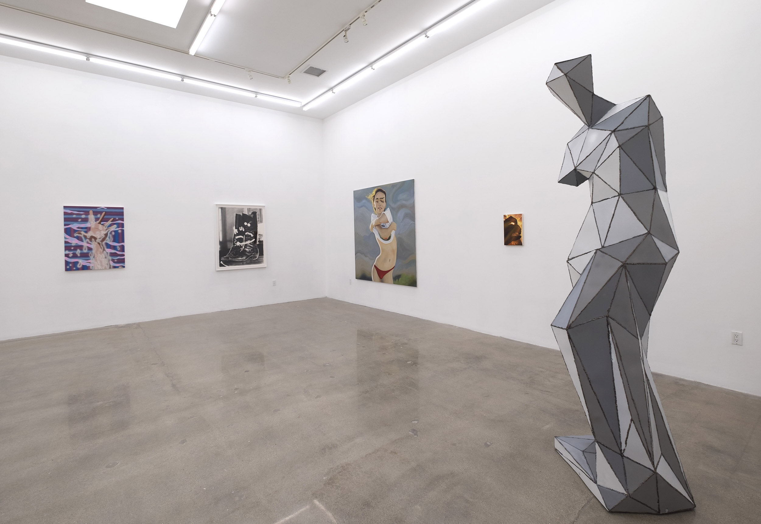   Olimpia’s Eyes , 2016, Installation view, Zevitas Marcus Gallery. Curated by Ben Weiner and Jessica Hodin. Pictured: Ben Wolf Noam, Conor Backman, Ryder Ripps, Eric Yahnker, Michael Dotson  