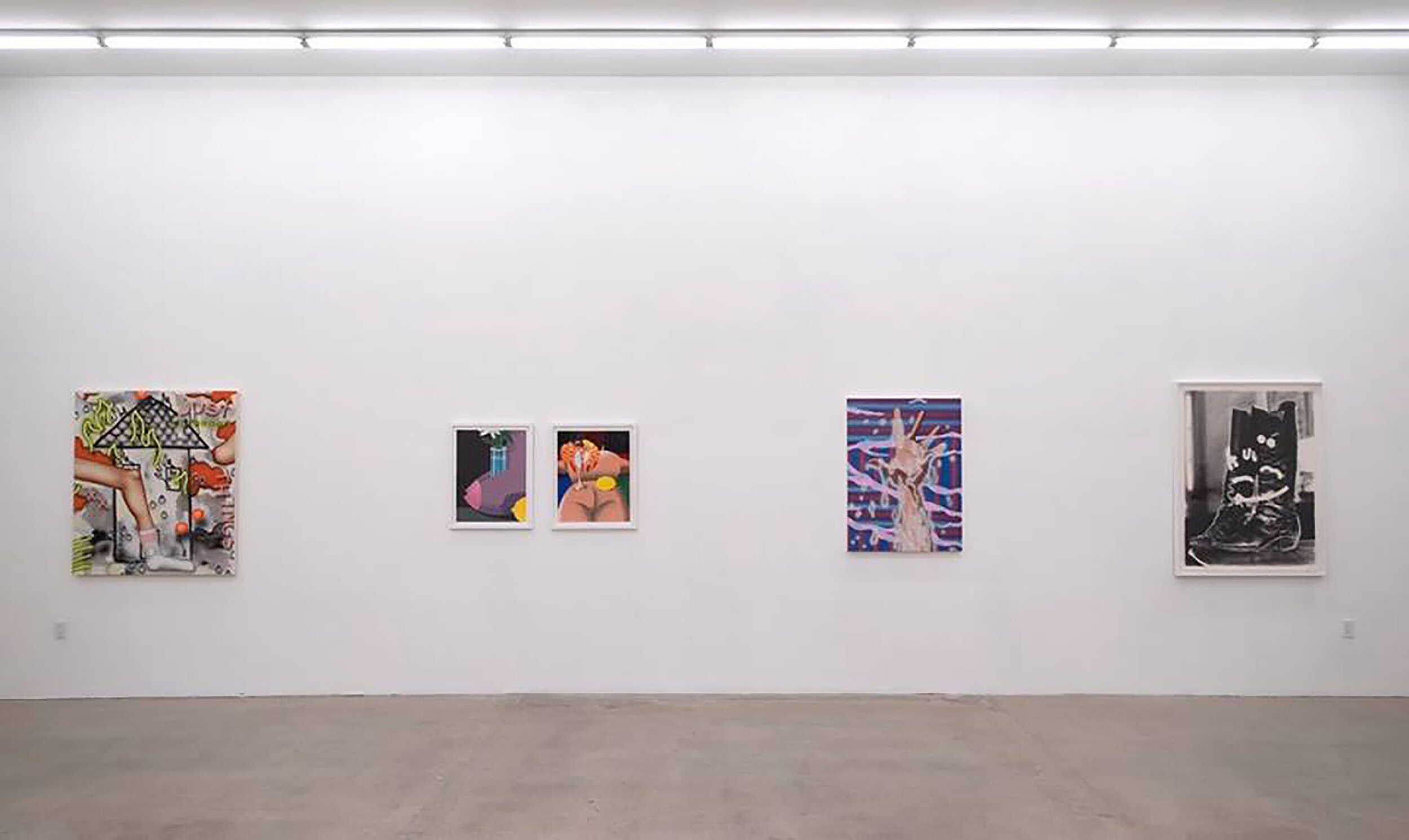   Olimpia’s Eyes , Installation view. Pictured: Josh Reames, Anthony Iacono, Michael Dotson, Eric Yahnker 