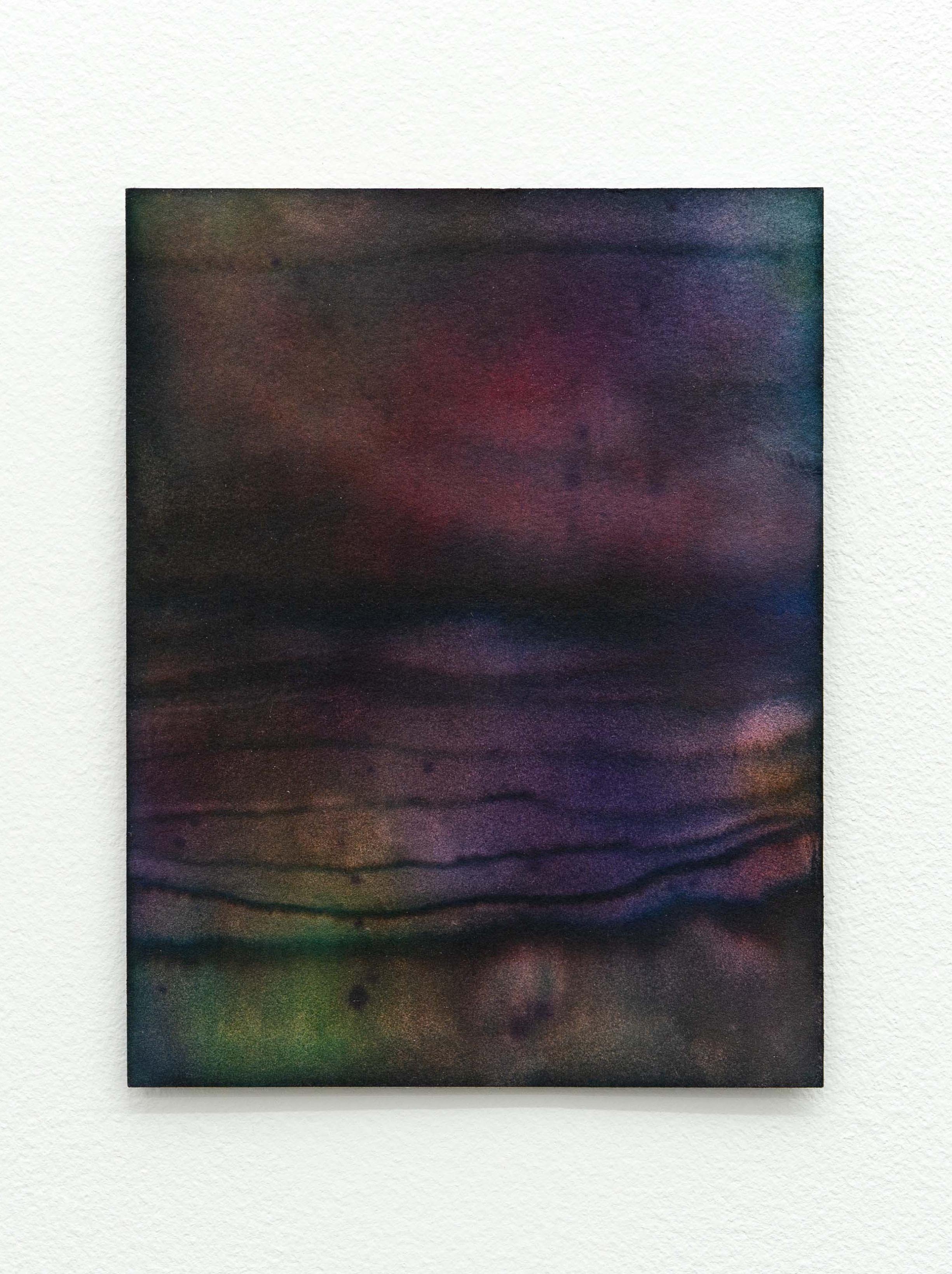  Nocturne (March 16 2022), 2023, ink and watercolor on chromatography paper soaked in vodka solution, 4.3 x 5.5 inches 
