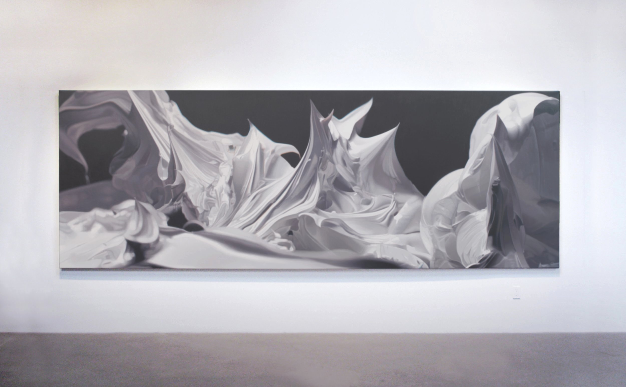  Titanium, oil on canvas, 40 x 110 inches 