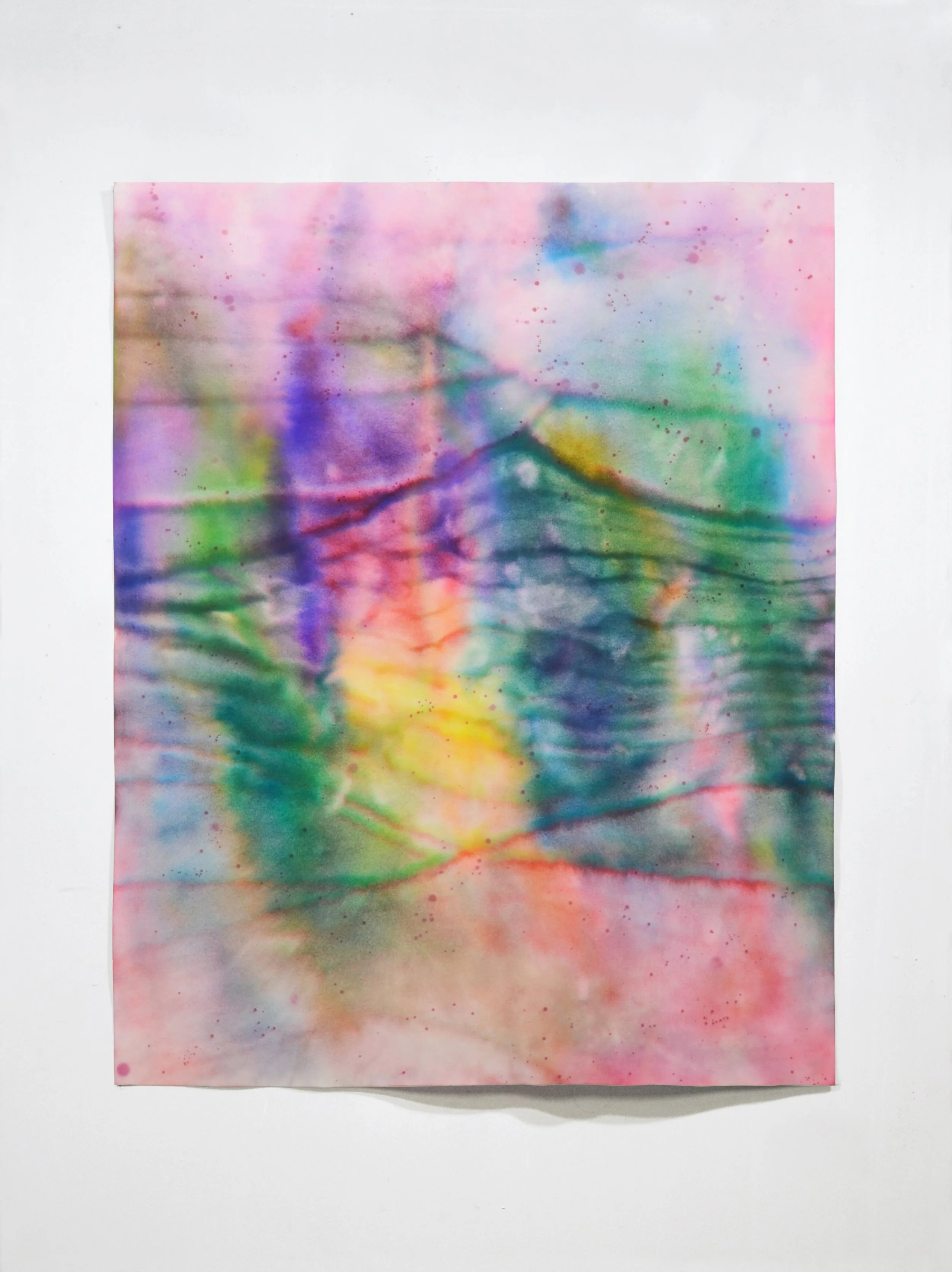  September 5th, ink on chromatography paper soaked in Advil solution, 40 x 32 inches 
