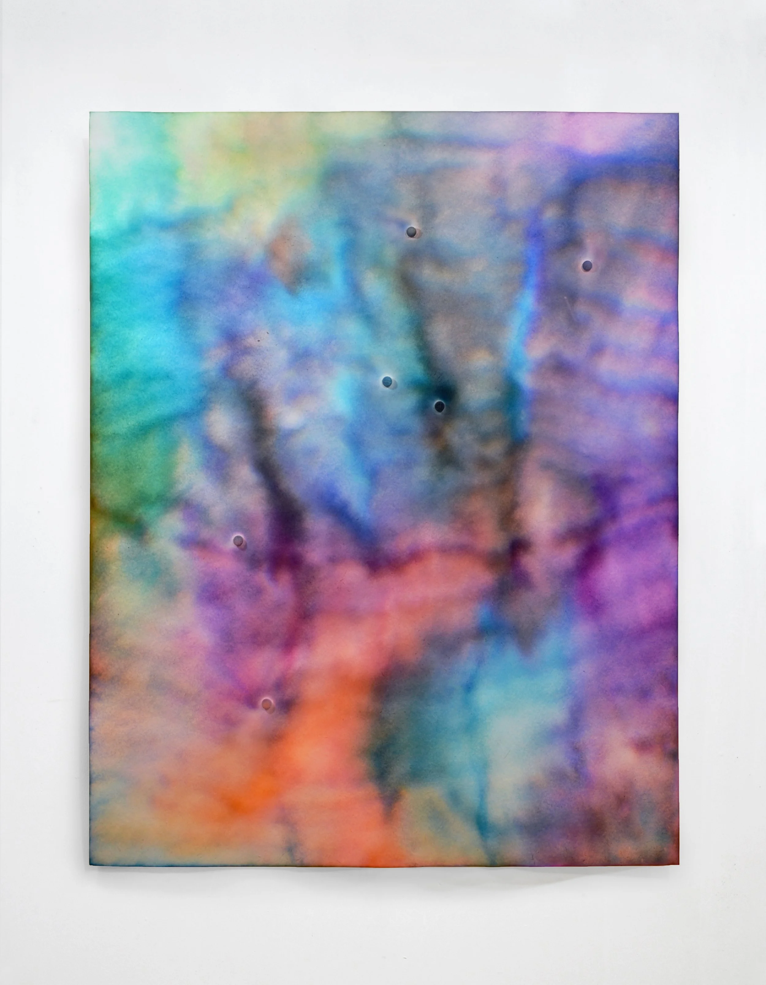   Groundhog Day,  ink on chromatography paper soaked in Oxycodone and Marijuana solution, &nbsp;40 x 32 inches 