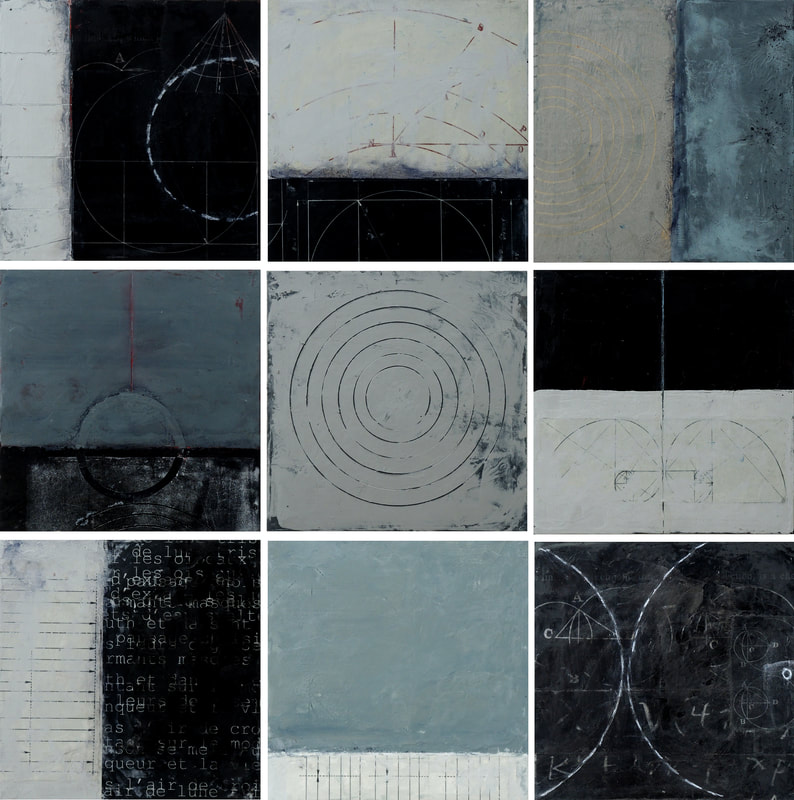 Grey Tile Set by Graceann Warn
