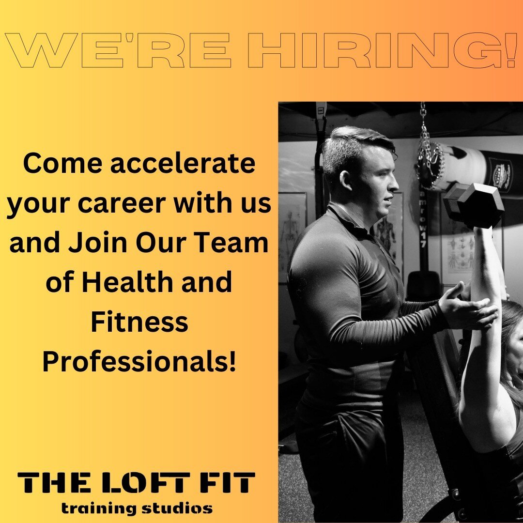 The Loft is looking for Personal Trainers to add to our growing family of dedicated fitness professionals! If your looking to work in a totally private and professional setting alongside other passionate and highly educated career driven entrepreneur