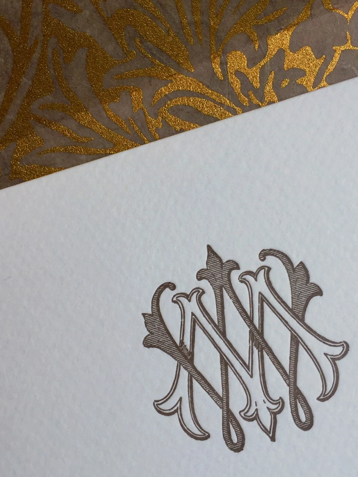  custom stationery with metallic envelope liner 