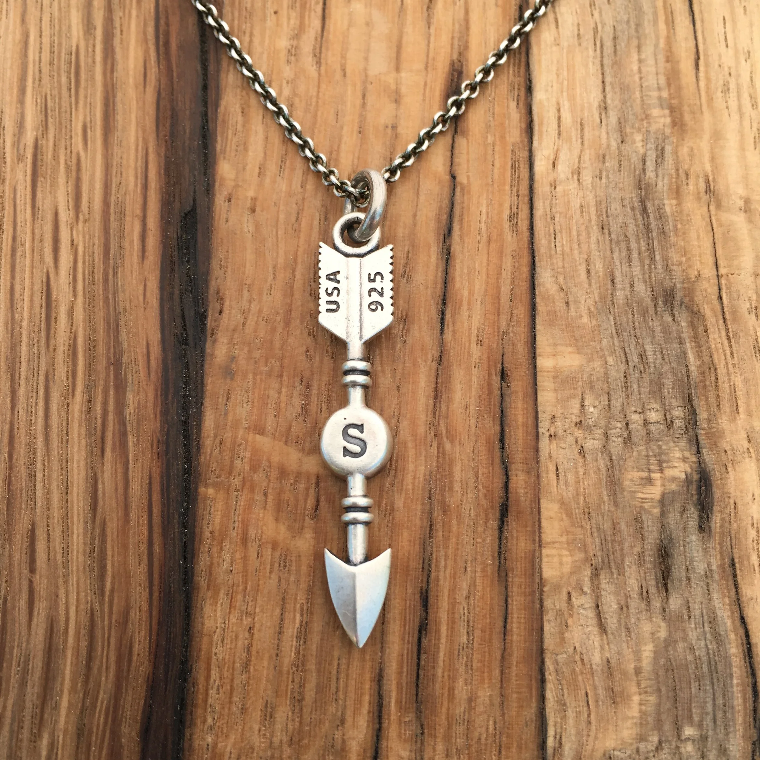 Monogram Arrow Pendant - back.JPG