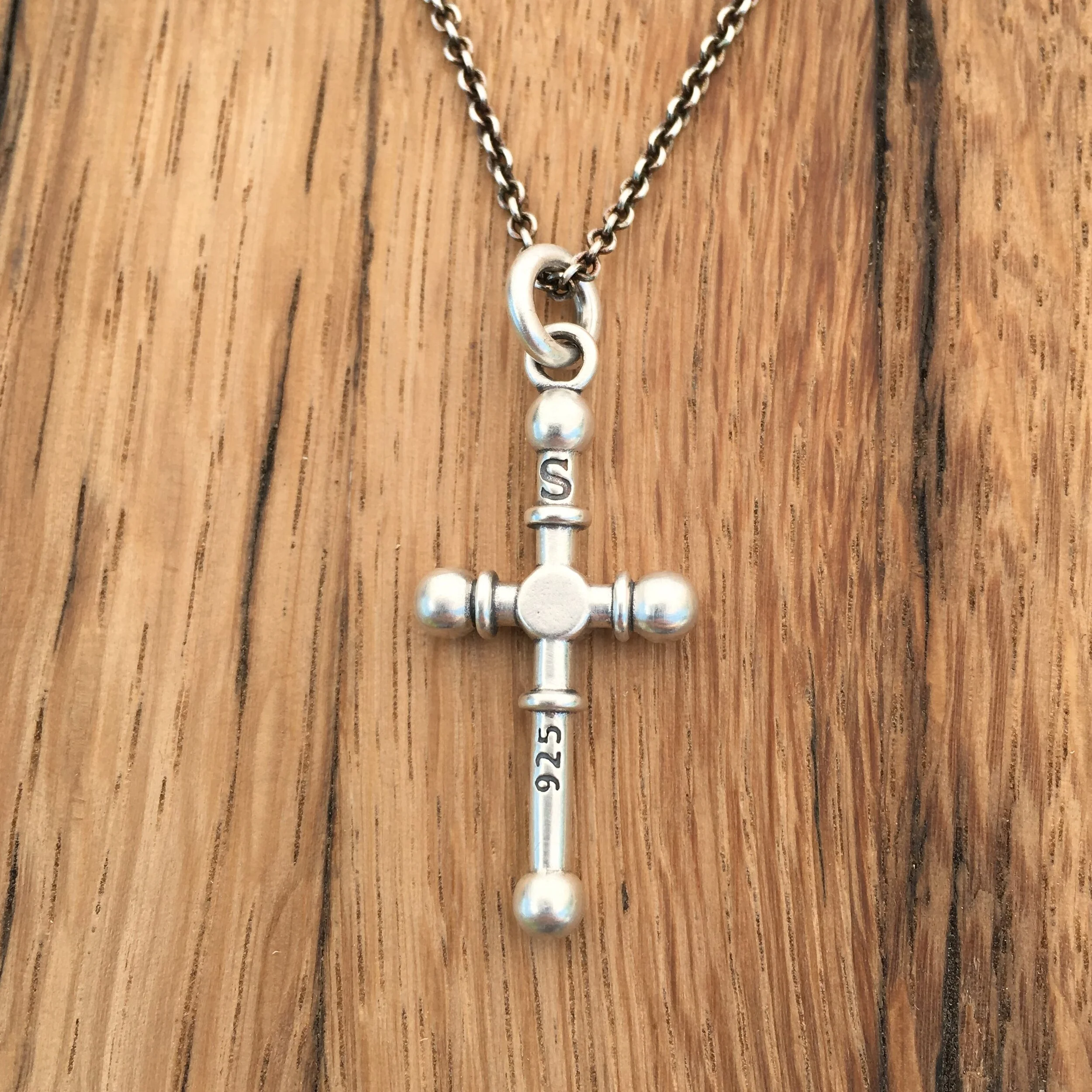Spindle Birthstone Cross Pendant - back.JPG