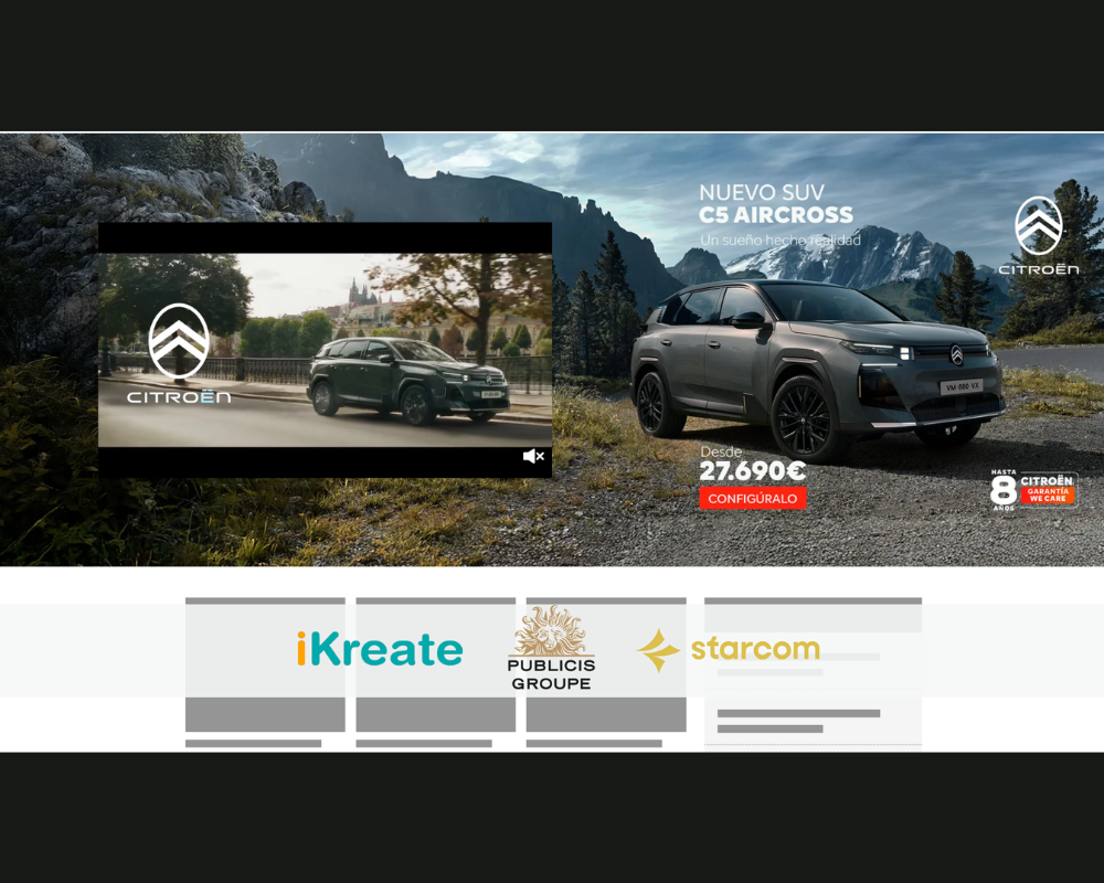 Citroën supera el 87% de viewability y un CTR del 1,18% con su última campaña