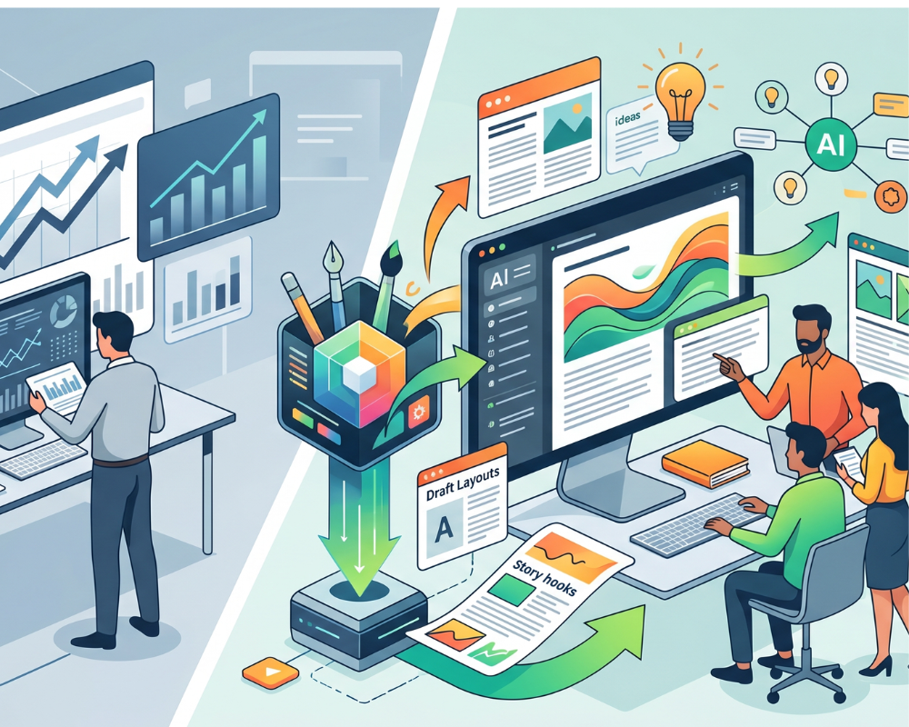 Los publishers priorizan la IA generativa frente a la IA predictiva en sus workflows