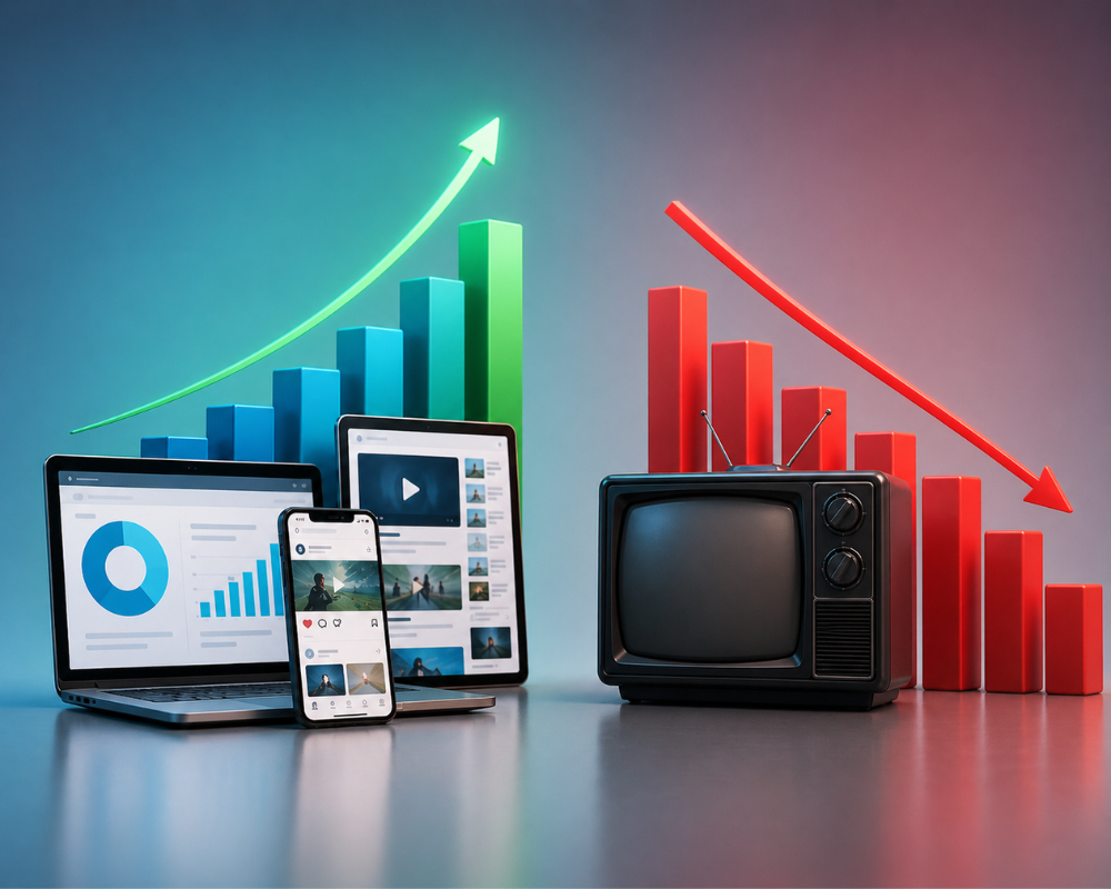 La inversión publicitaria crece un 3,7% hasta marzo, con impulso digital y caída de la TV lineal