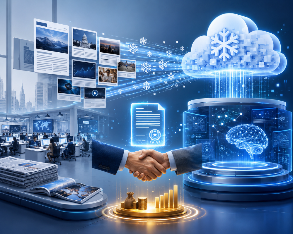 Los publishers empiezan a cerrar acuerdos de seis cifras con Snowflake para licenciar contenido a la IA