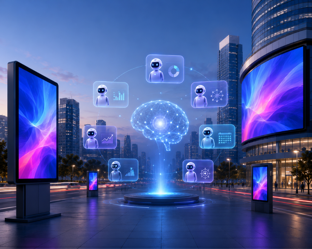 Displayce lleva el concepto de Agentic DOOH a su plataforma mediante una suite de agentes