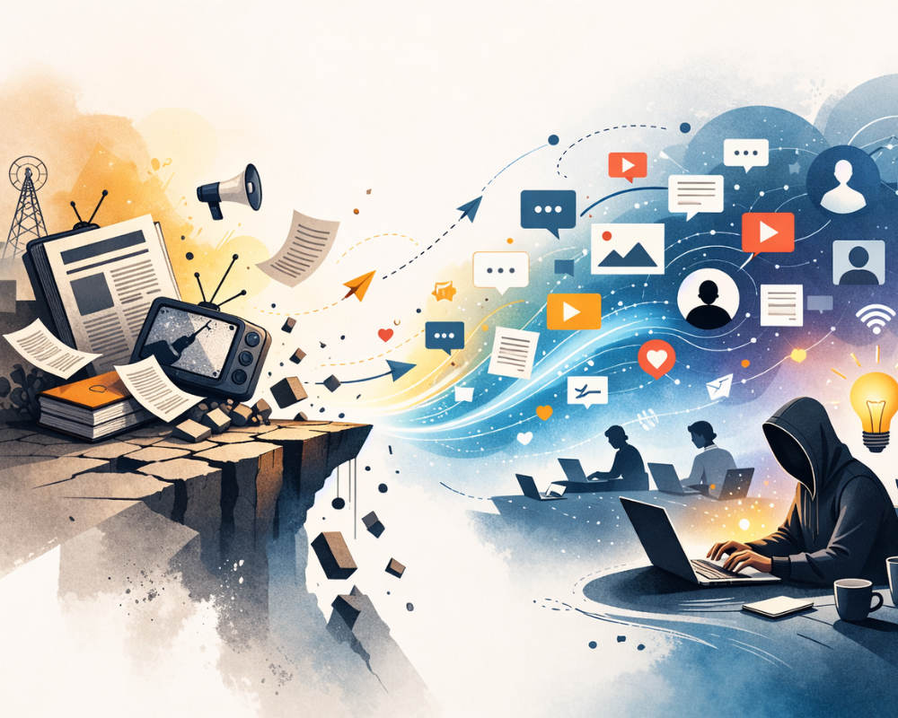 La caída de los medios y el auge del contenido sin autor