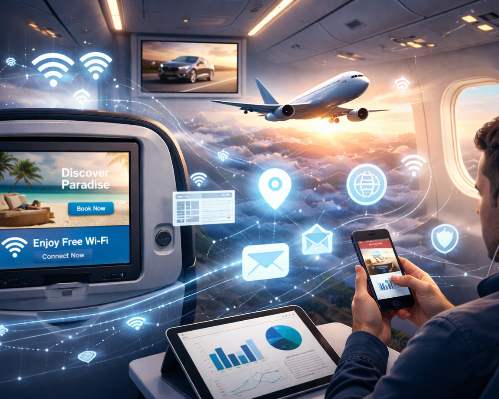 El caso (no obvio) de la publicidad a bordo de un avión