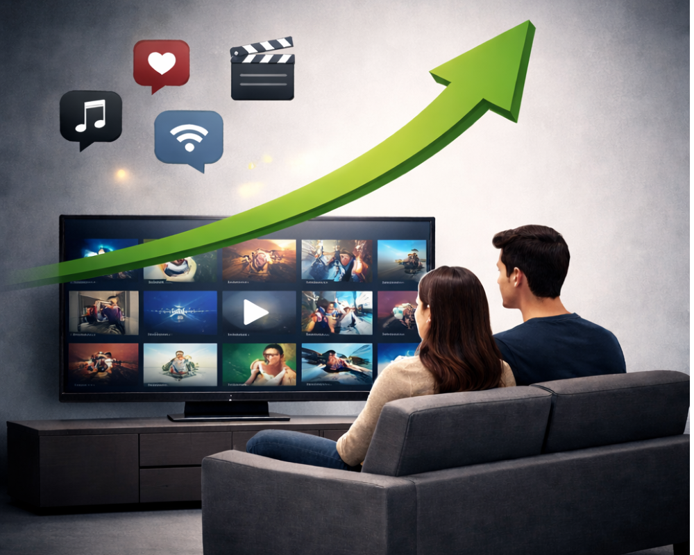 El consumo de streaming en España crece: 68% de espectadores ve más contenido que antes