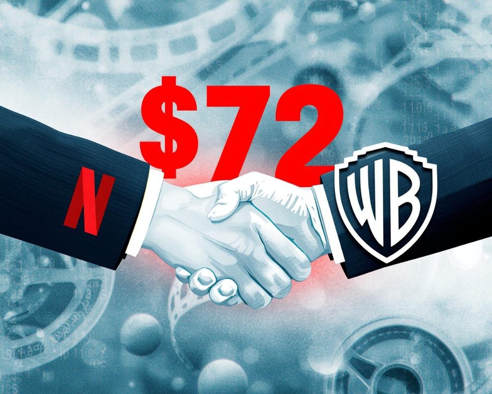 Netflix reformula su oferta por la Warner: 72.000 millones de dólares para agilizar la votación