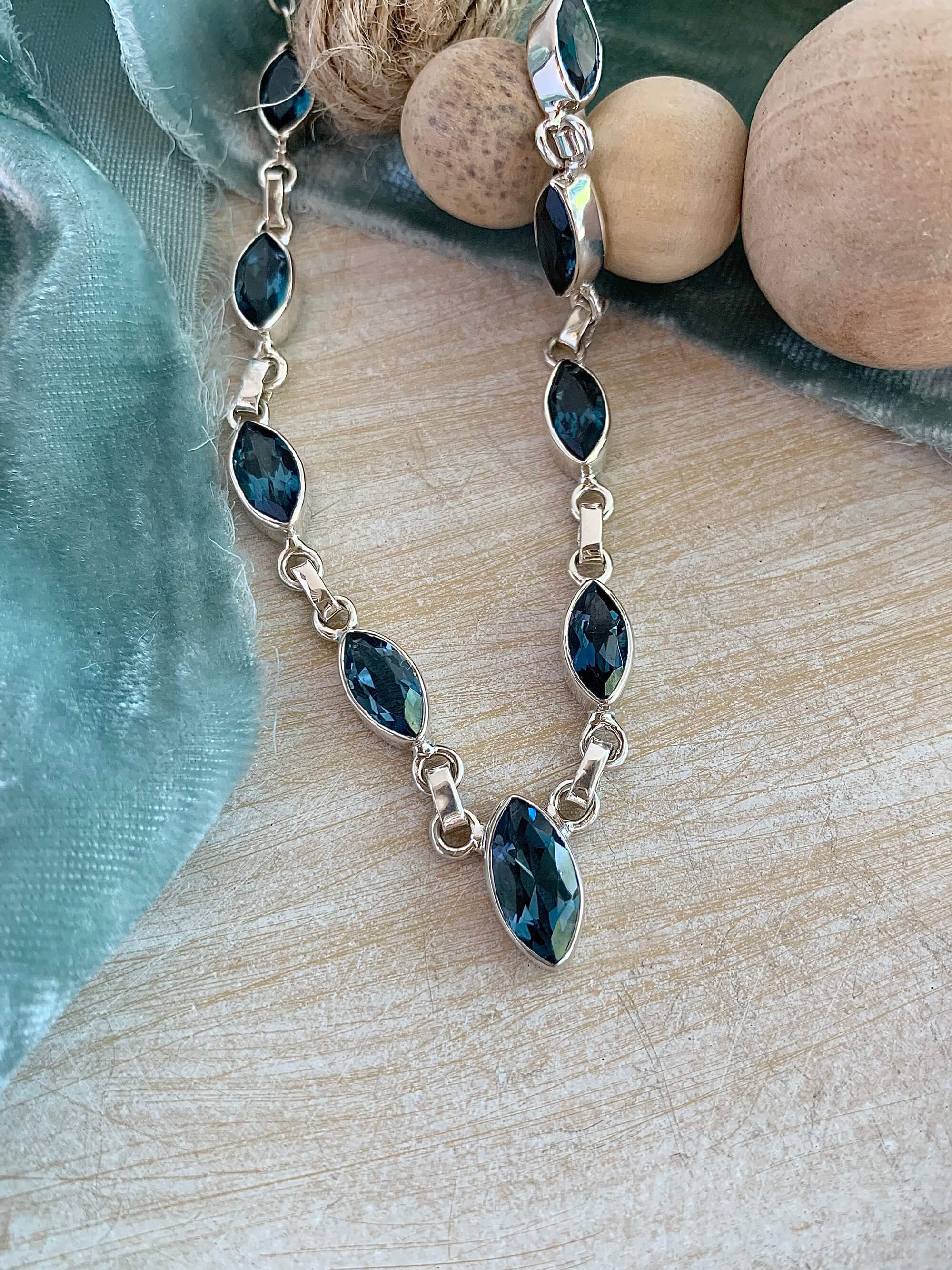 London Blue Topaz Silver Necklace