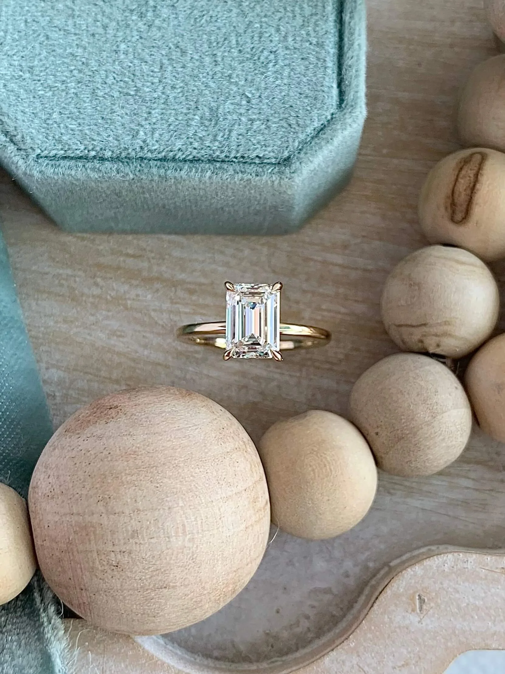 Bridget 2.0 Carat Emerald Cut Lab Diamond Solitaire 14k Yellow Gold Engagement Ring Ooh Aah Jewelry Albuquerque