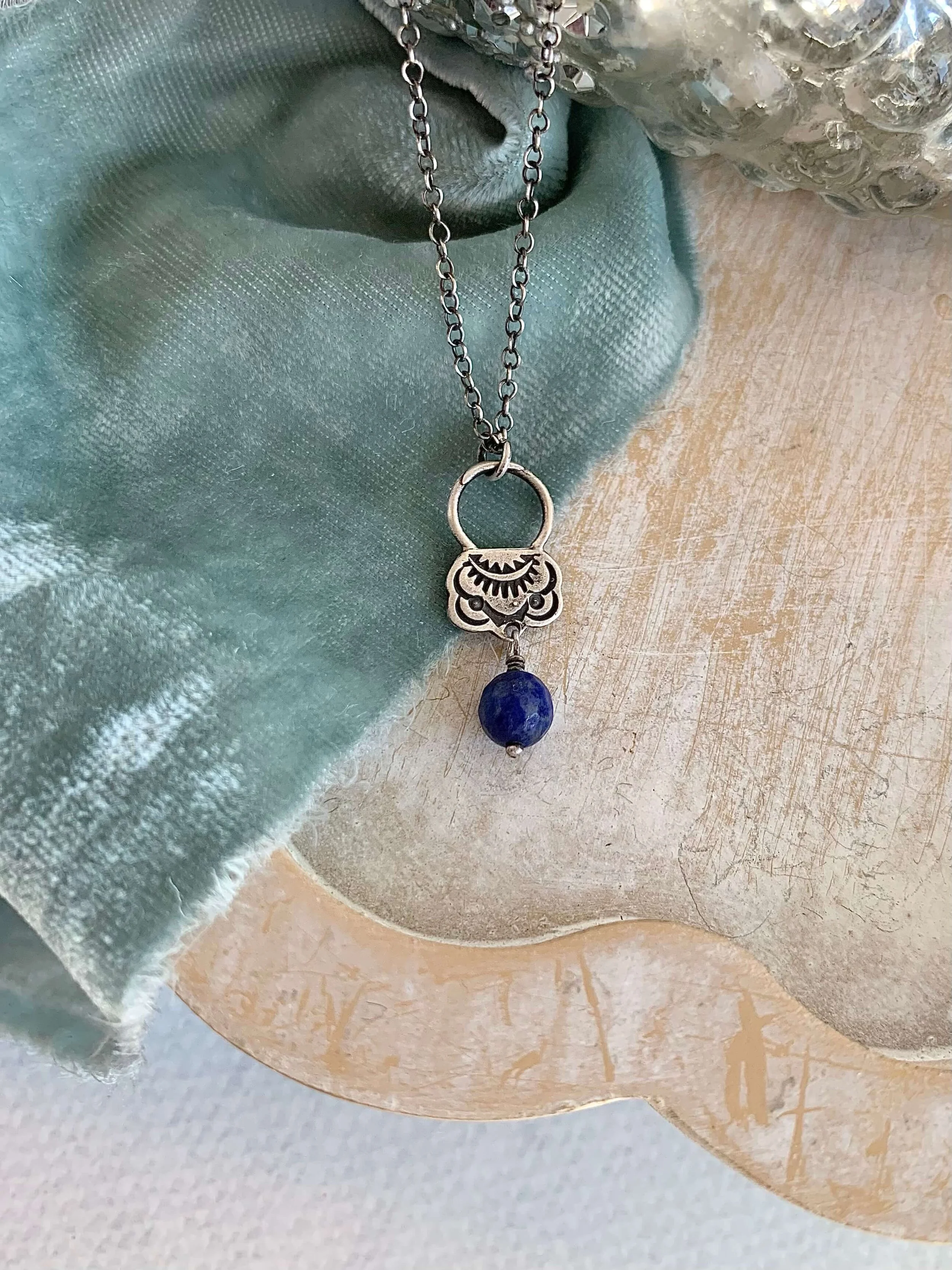 Jolie Lapis Silver Necklace