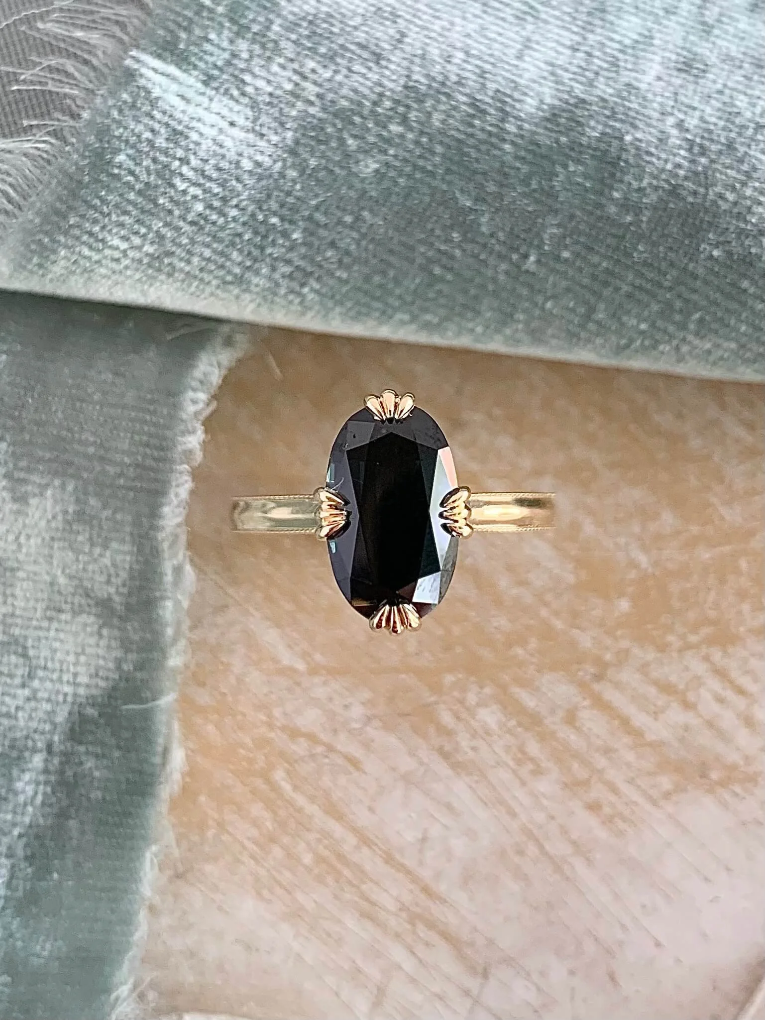 Gwenodlyn Australian Sapphire 14k Yellow Gold Engagement Ring