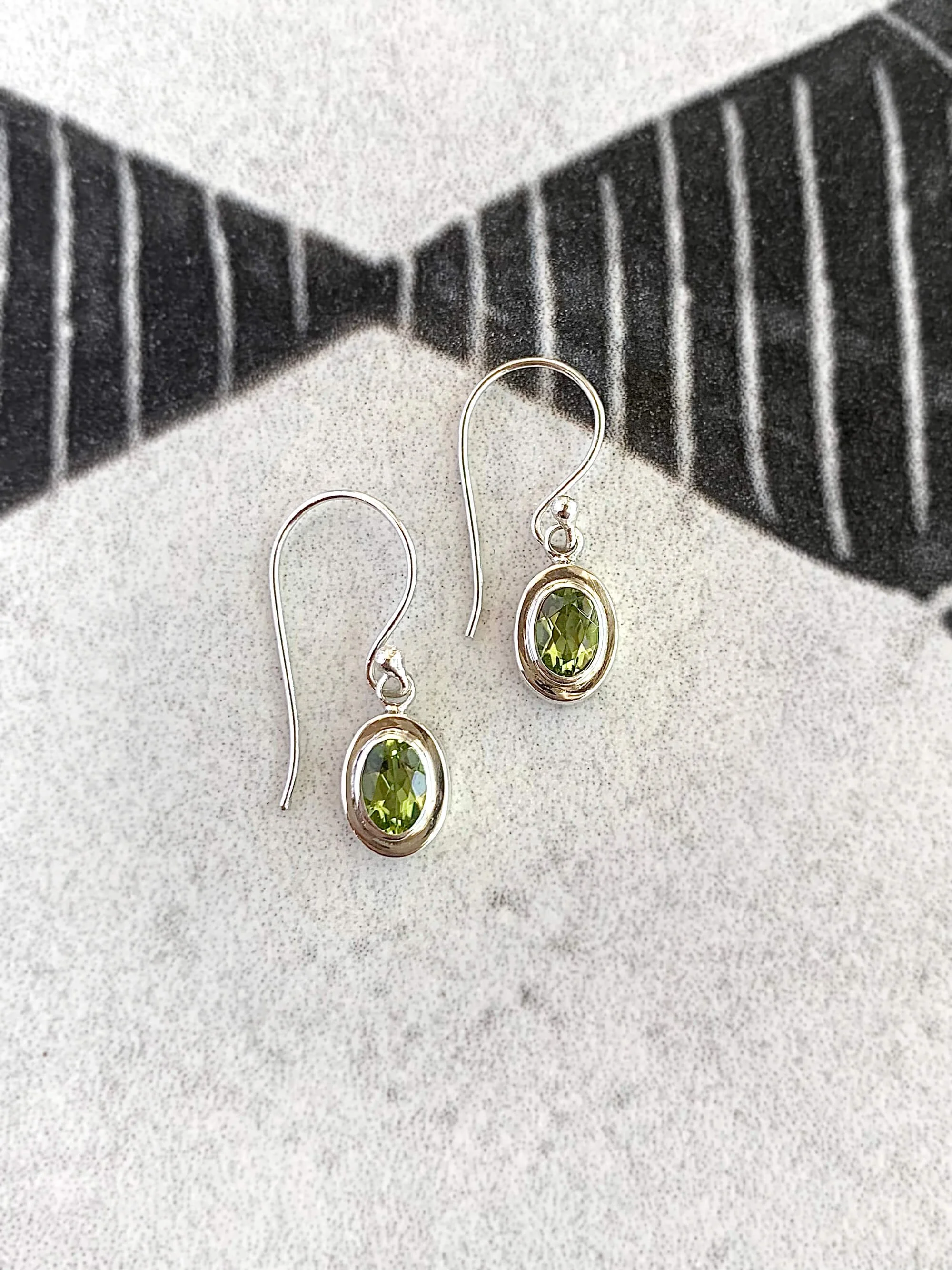 Bright Peridot Silver Earrings