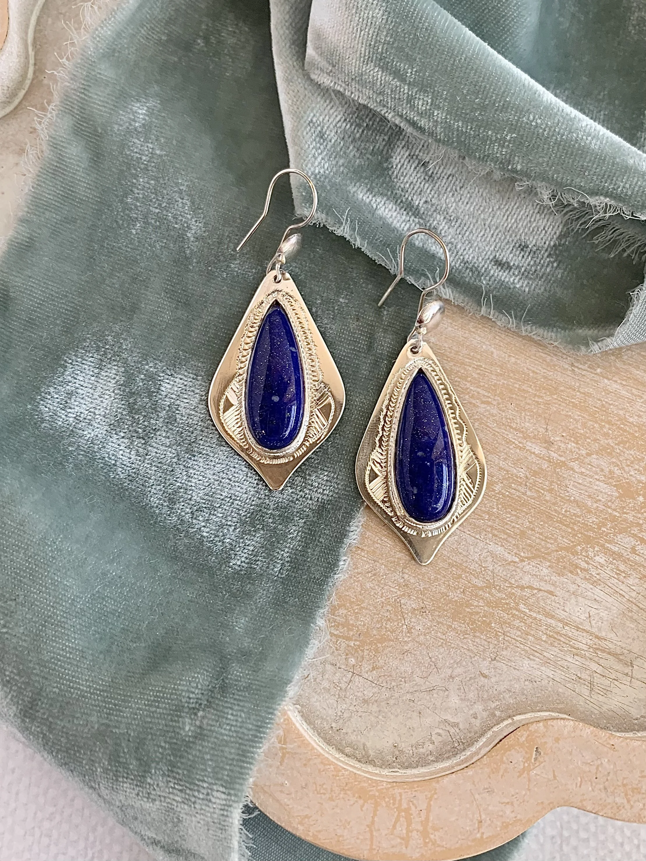 Celestial Lapis Silver Earring