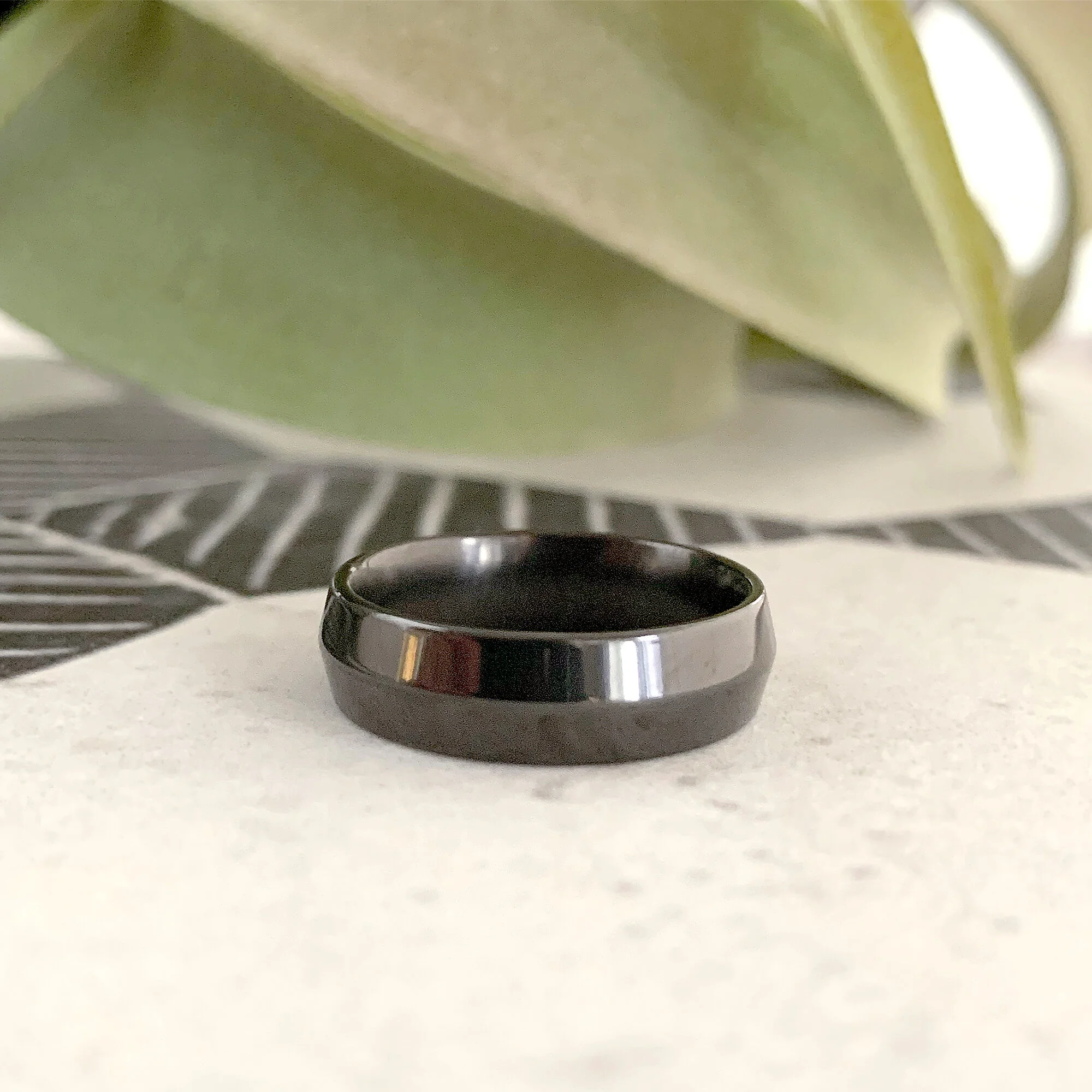6mm zirconium knife edge pipe cut mens wedding ring $255.00 code 6Z129.JPG
