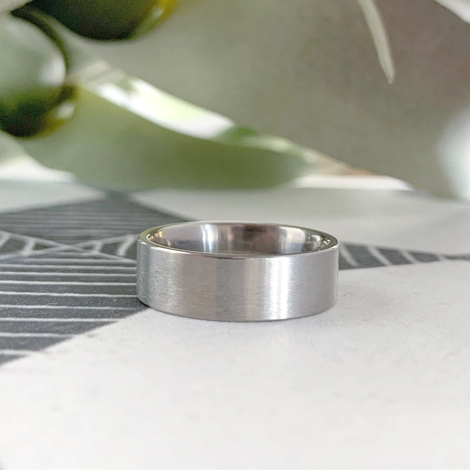 7mm titanium flat edge wedding band $210.00 code 7ti114.JPG