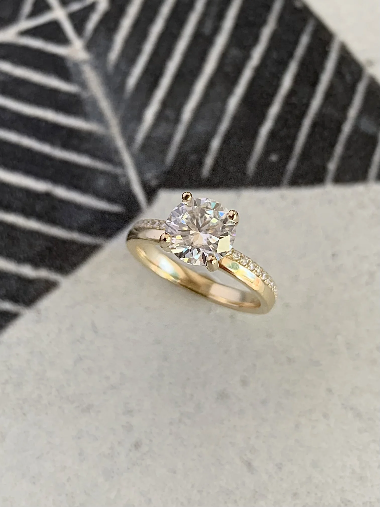 Diamond Accent 14k Yellow Gold Engagement Ring